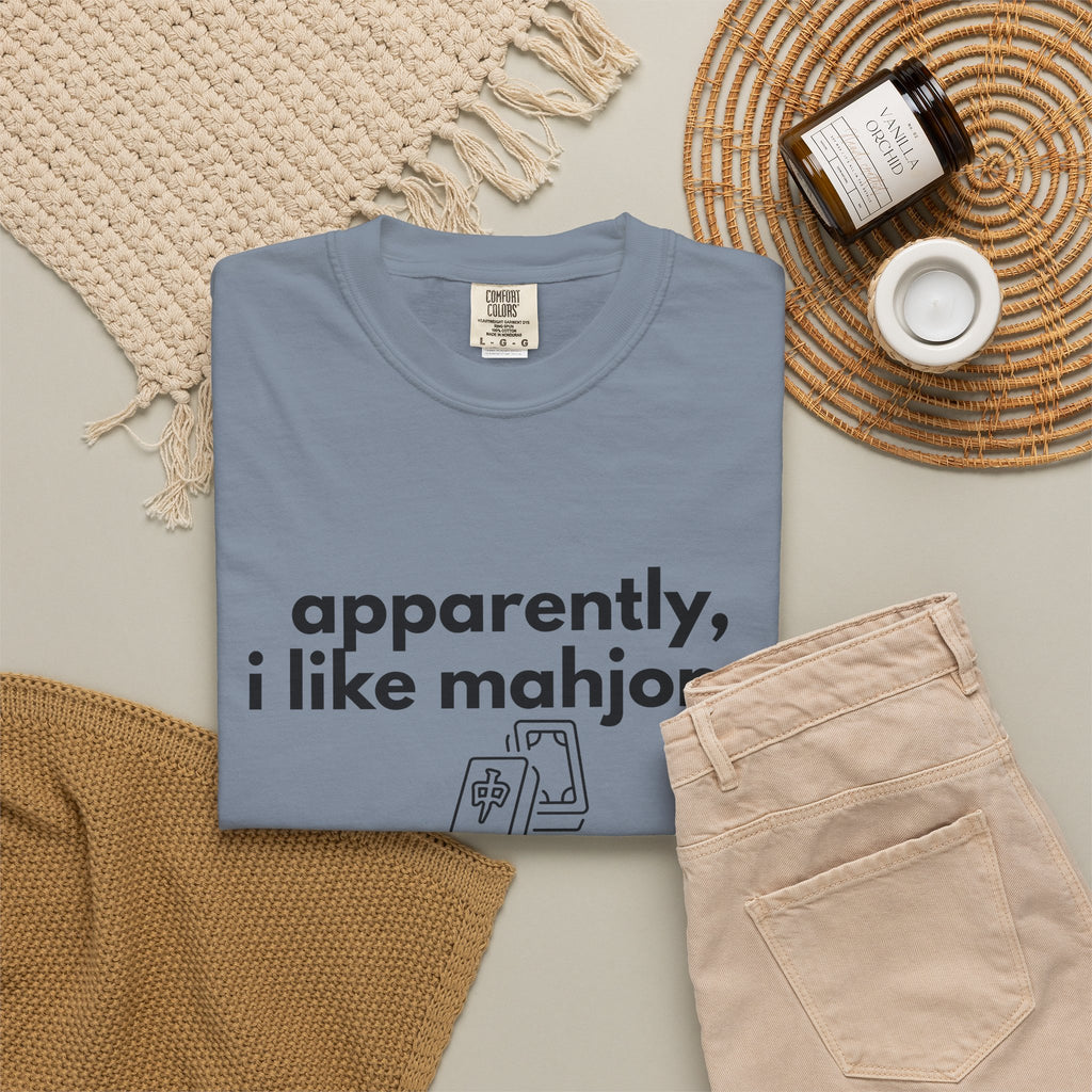Apparently, I Like Mahjong T-Shirt — Minimalist Mahjong Tee