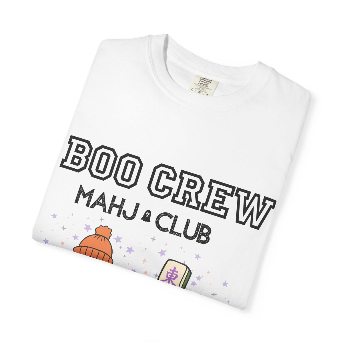 Boo Crew Mahjong Club T-Shirt — Cute Halloween Ghosts & Pumpkin Tee