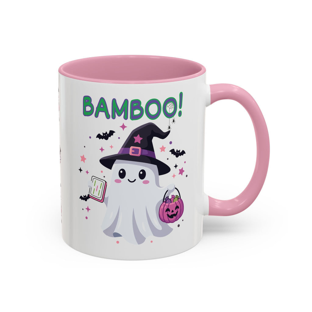 Bamboo! Cute Ghost and Bat Halloween Coffee Mug (11oz/15oz)