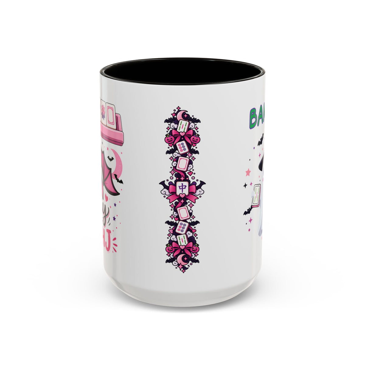 Bamboo! Cute Ghost and Bat Halloween Coffee Mug (11oz/15oz)