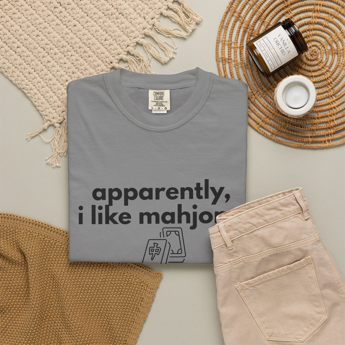 Apparently, I Like Mahjong T-Shirt — Minimalist Mahjong Tee