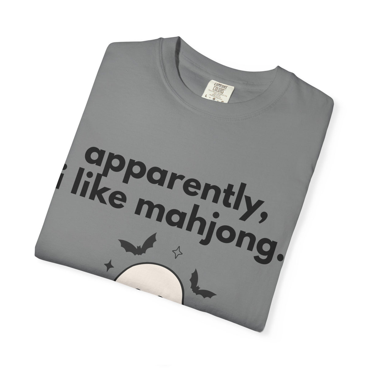 Mahjong Ghost T-Shirt — "apparently, i like mahjong." Cute Halloween Mahjong Tee