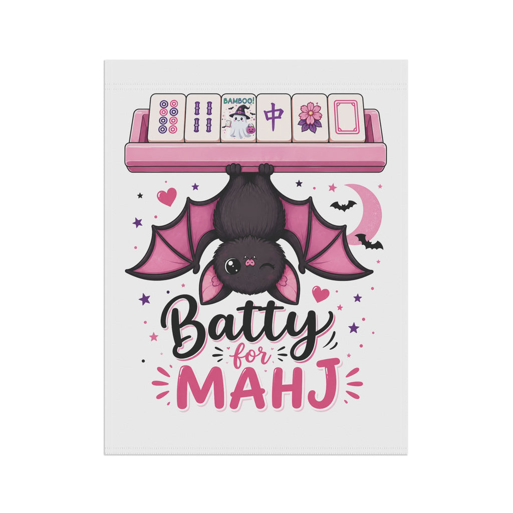 Batty for Mahj Halloween Garden Flag