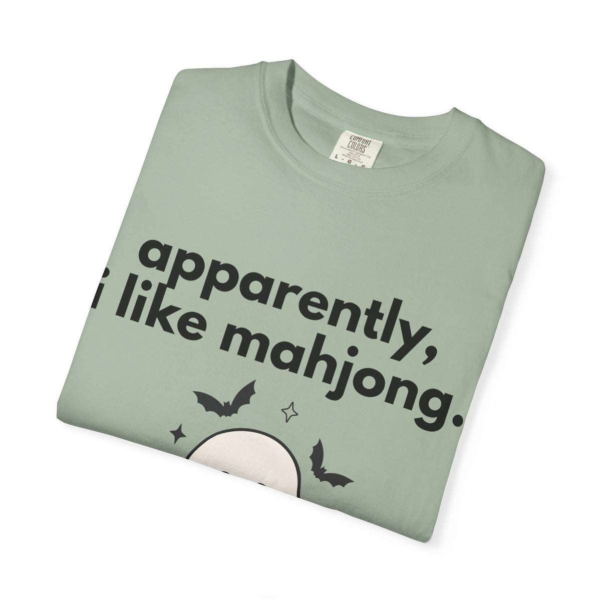 Mahjong Ghost T-Shirt — "apparently, i like mahjong." Cute Halloween Mahjong Tee