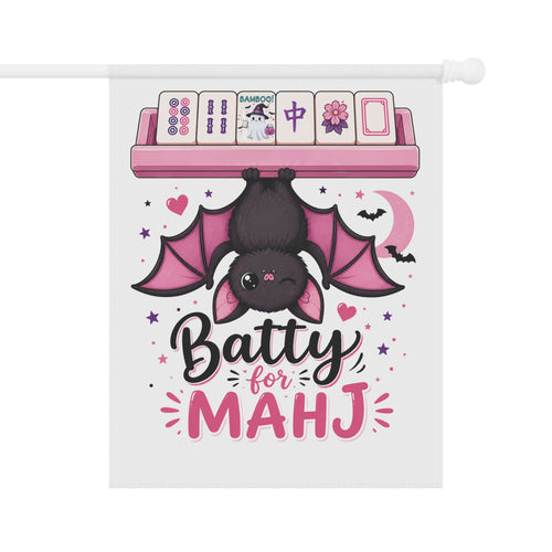 Batty for Mahj Halloween Garden Flag