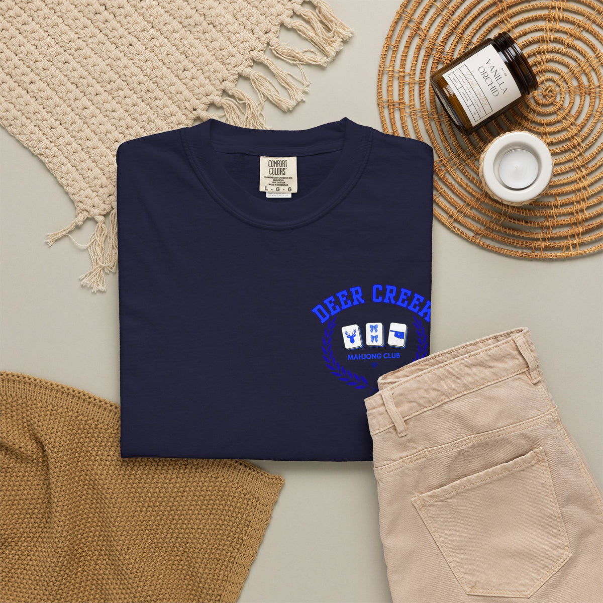 Mahjong Club T-Shirt — Deer Creek Mahjong Club Crest Tee