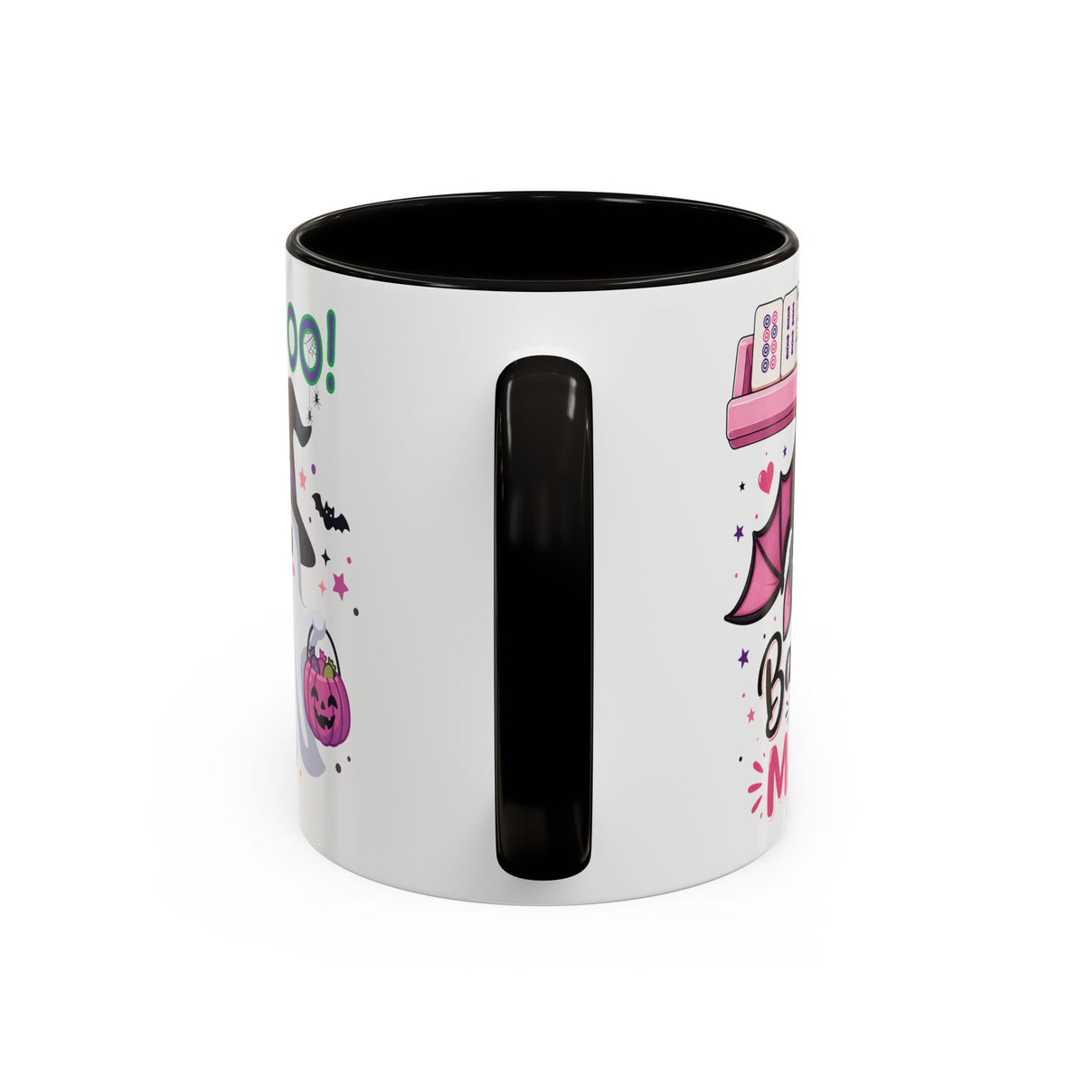 Bamboo! Cute Ghost and Bat Halloween Coffee Mug (11oz/15oz)
