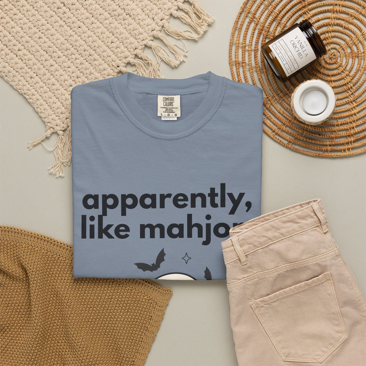 Mahjong Ghost T-Shirt — "apparently, i like mahjong." Cute Halloween Mahjong Tee