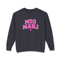 Mio Mahj Crewneck Sweatshirt — Pink College-Style Graphic
