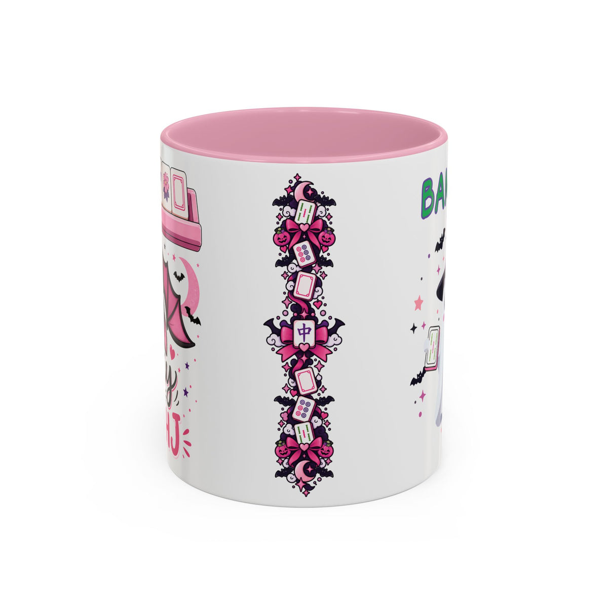 Bamboo! Cute Ghost and Bat Halloween Coffee Mug (11oz/15oz)