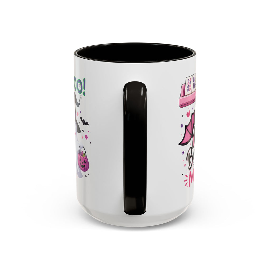 Bamboo! Cute Ghost and Bat Halloween Coffee Mug (11oz/15oz)