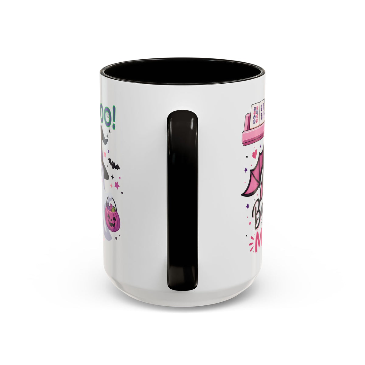 Bamboo! Cute Ghost and Bat Halloween Coffee Mug (11oz/15oz)