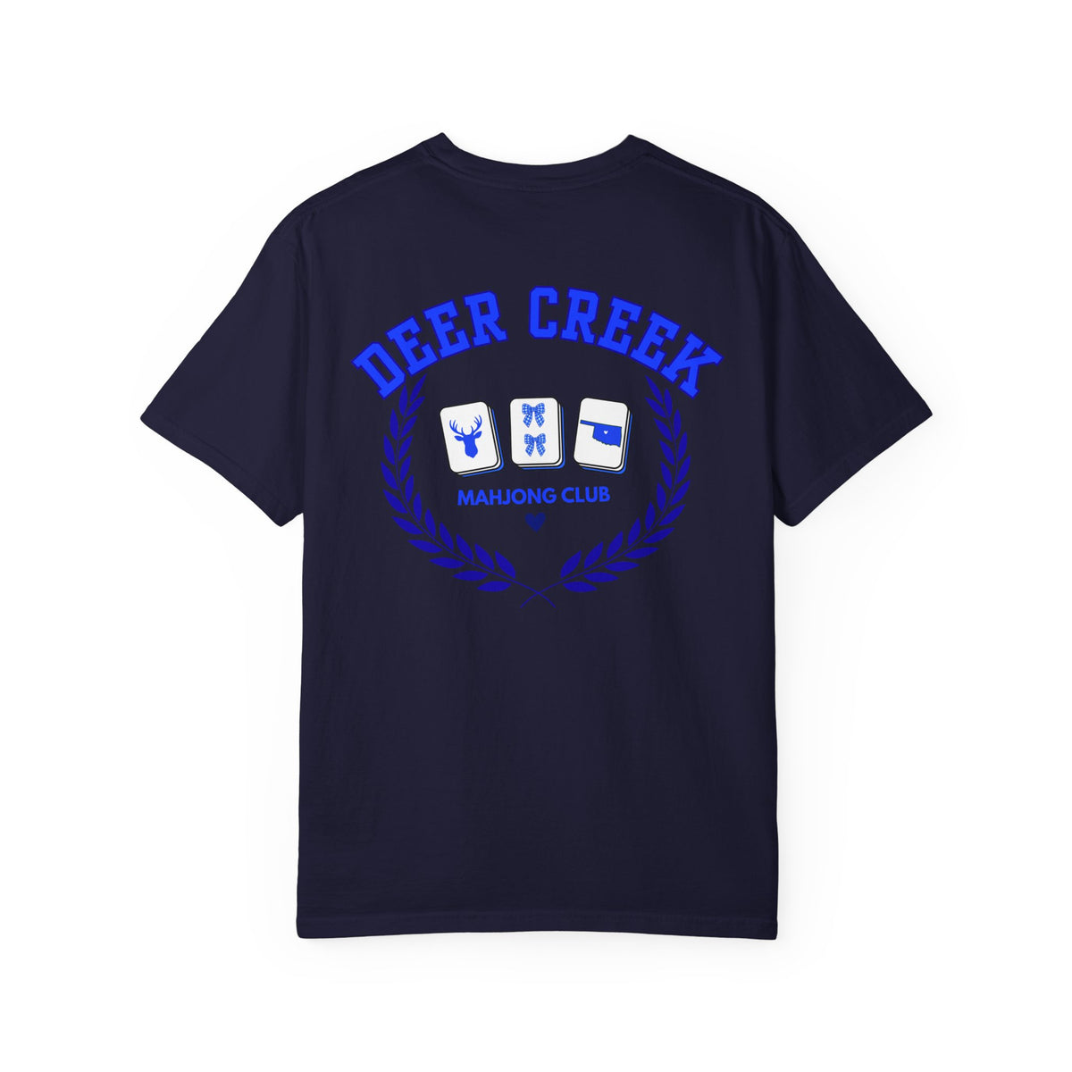Mahjong Club T-Shirt — Deer Creek Mahjong Club Crest Tee