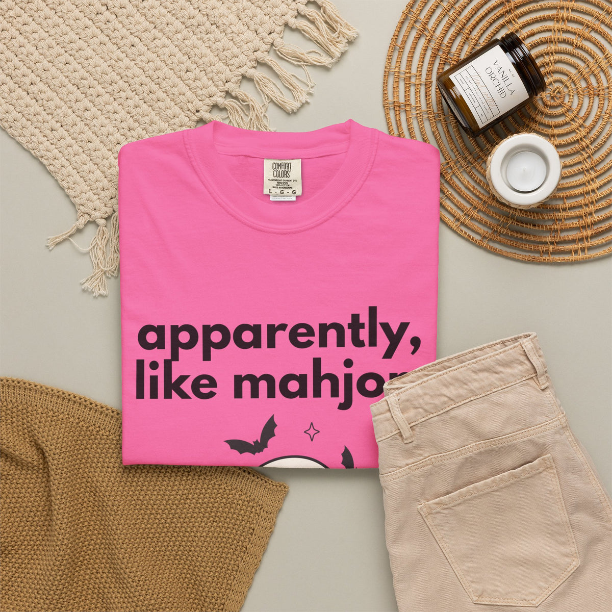 Mahjong Ghost T-Shirt — "apparently, i like mahjong." Cute Halloween Mahjong Tee
