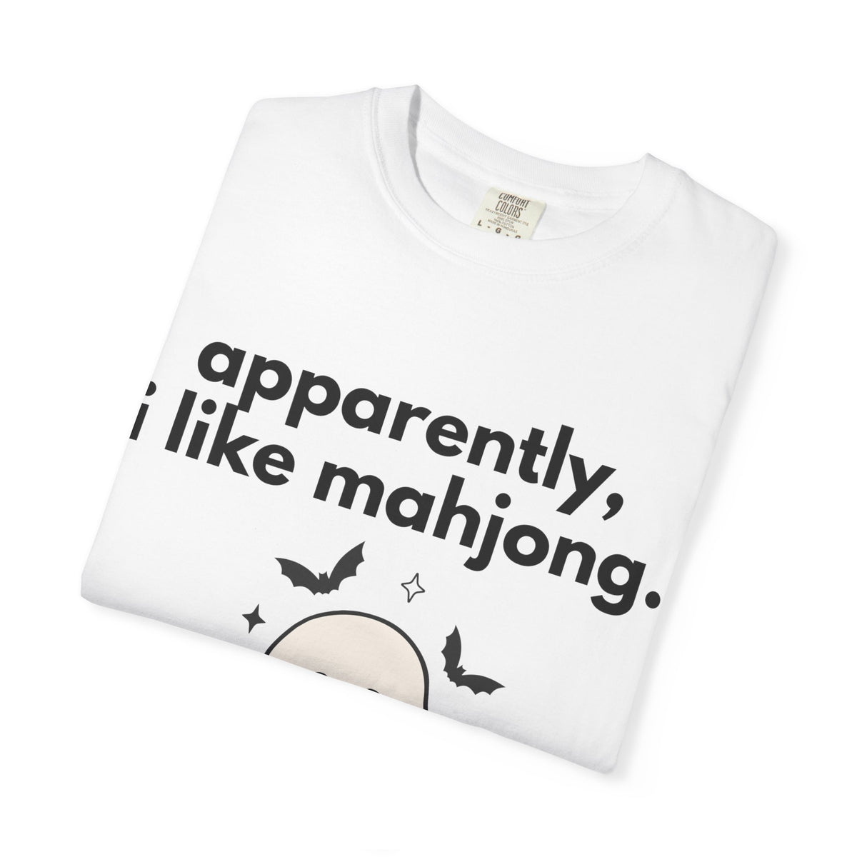 Mahjong Ghost T-Shirt — "apparently, i like mahjong." Cute Halloween Mahjong Tee