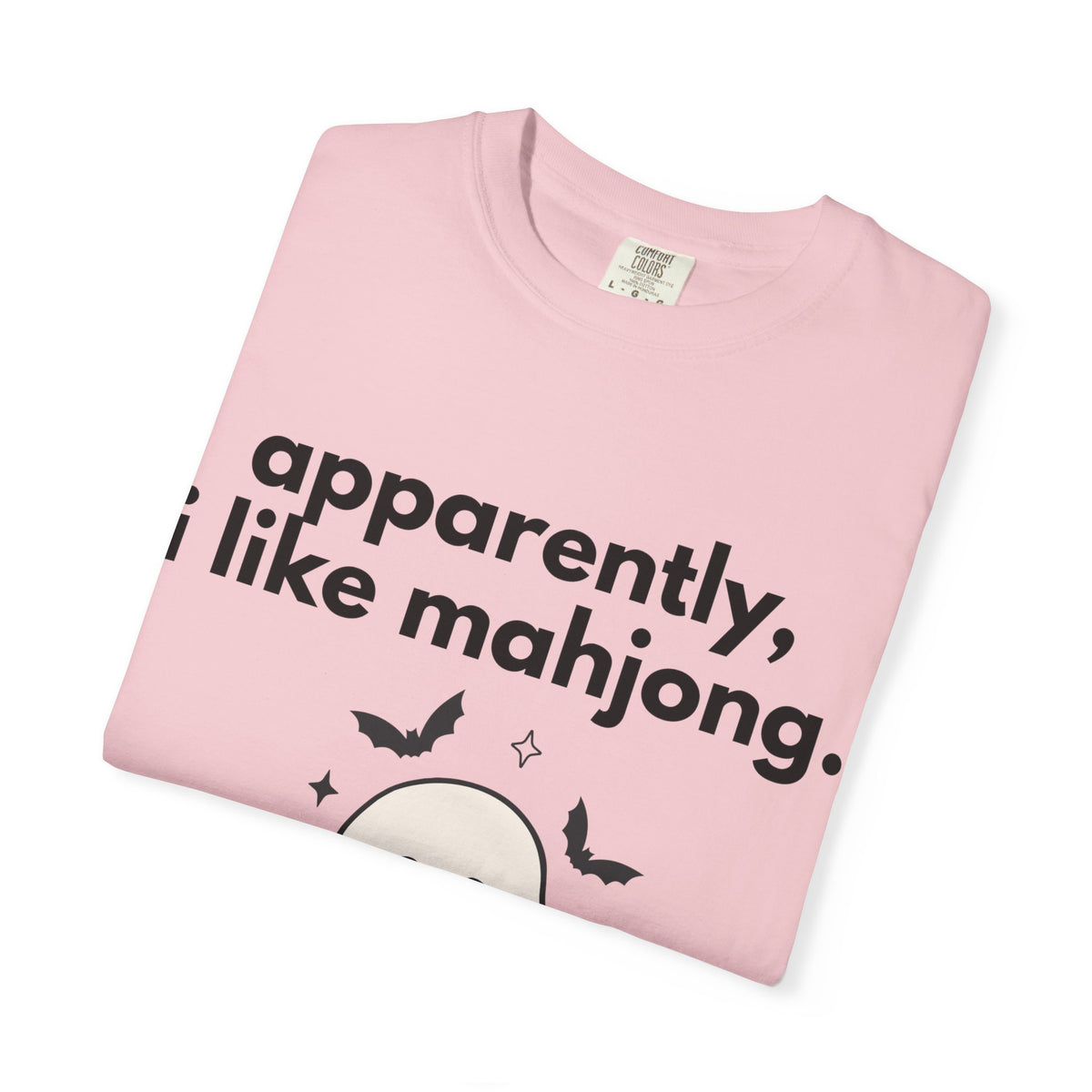 Mahjong Ghost T-Shirt — "apparently, i like mahjong." Cute Halloween Mahjong Tee