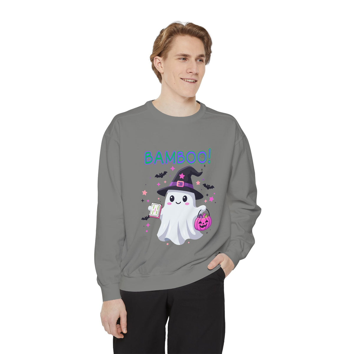 "Bamboo!" Ghost Witch Halloween Mahjong Sweatshirt