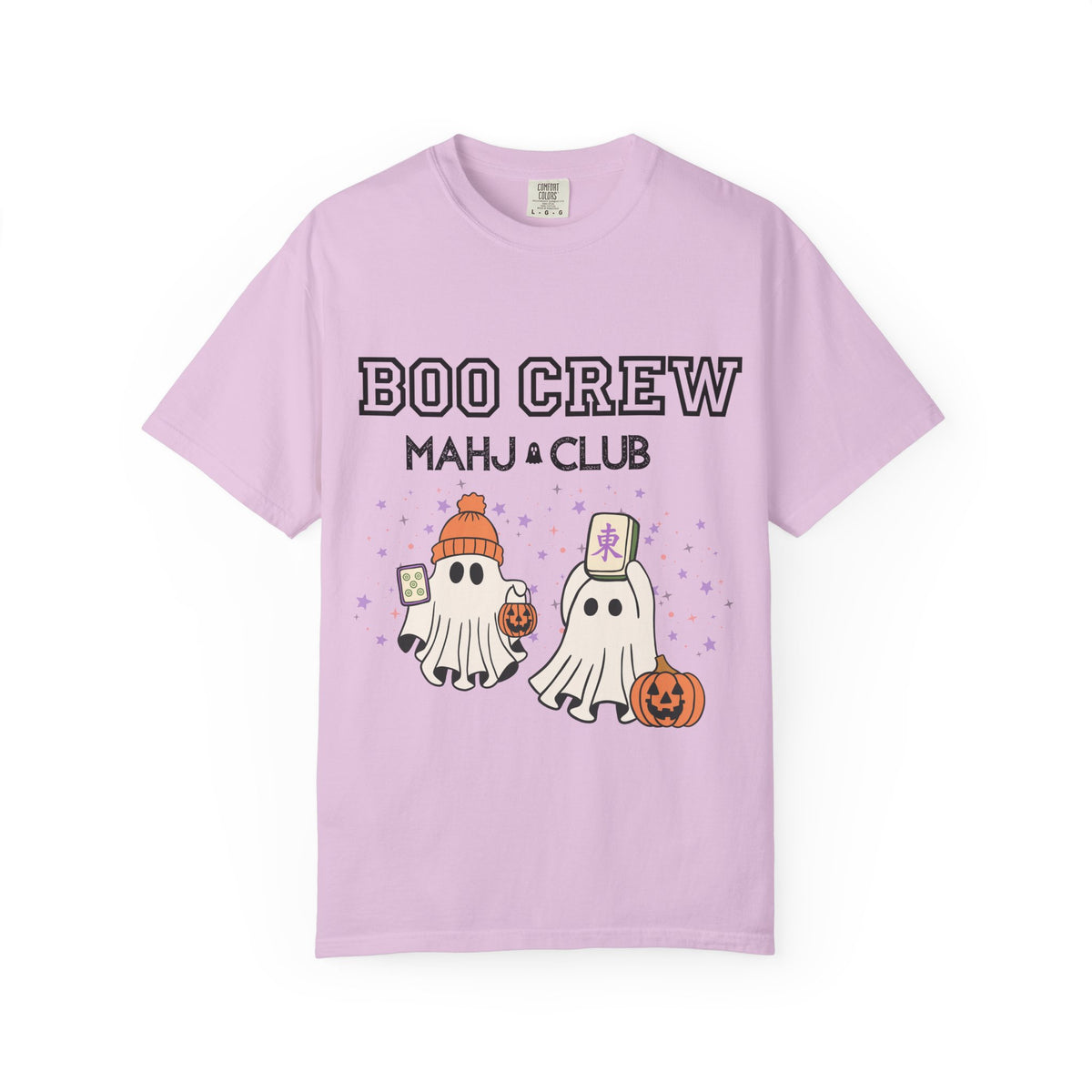 Boo Crew Mahjong Club T-Shirt — Cute Halloween Ghosts & Pumpkin Tee