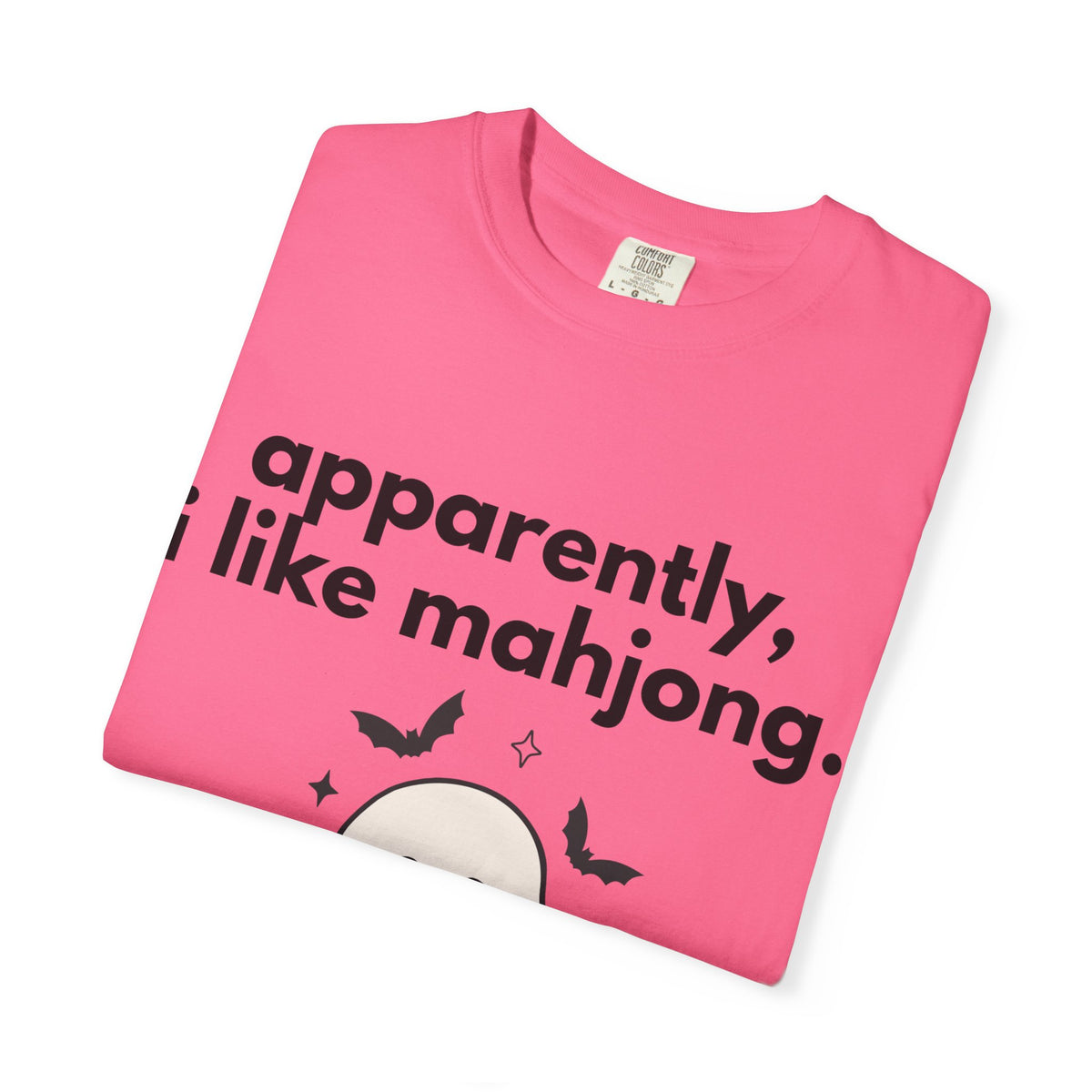 Mahjong Ghost T-Shirt — "apparently, i like mahjong." Cute Halloween Mahjong Tee