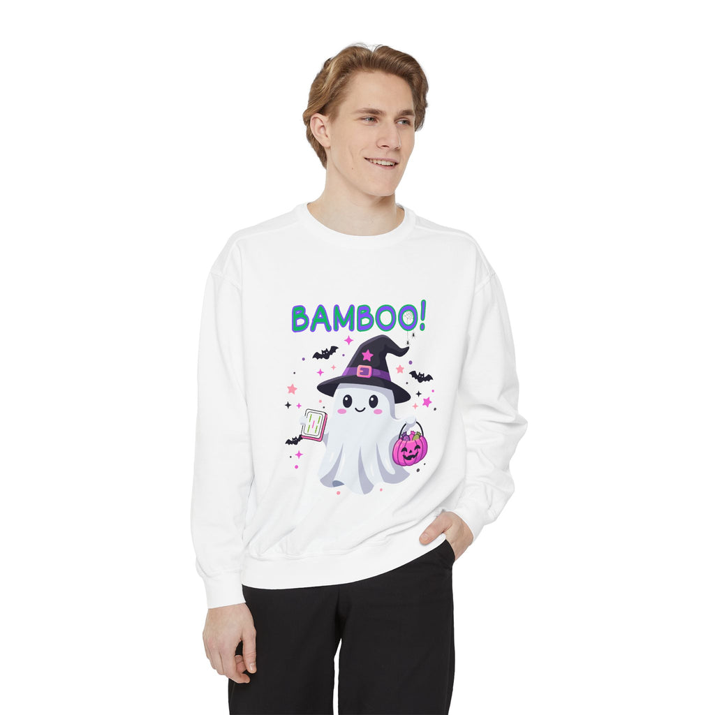 "Bamboo!" Ghost Witch Halloween Mahjong Sweatshirt