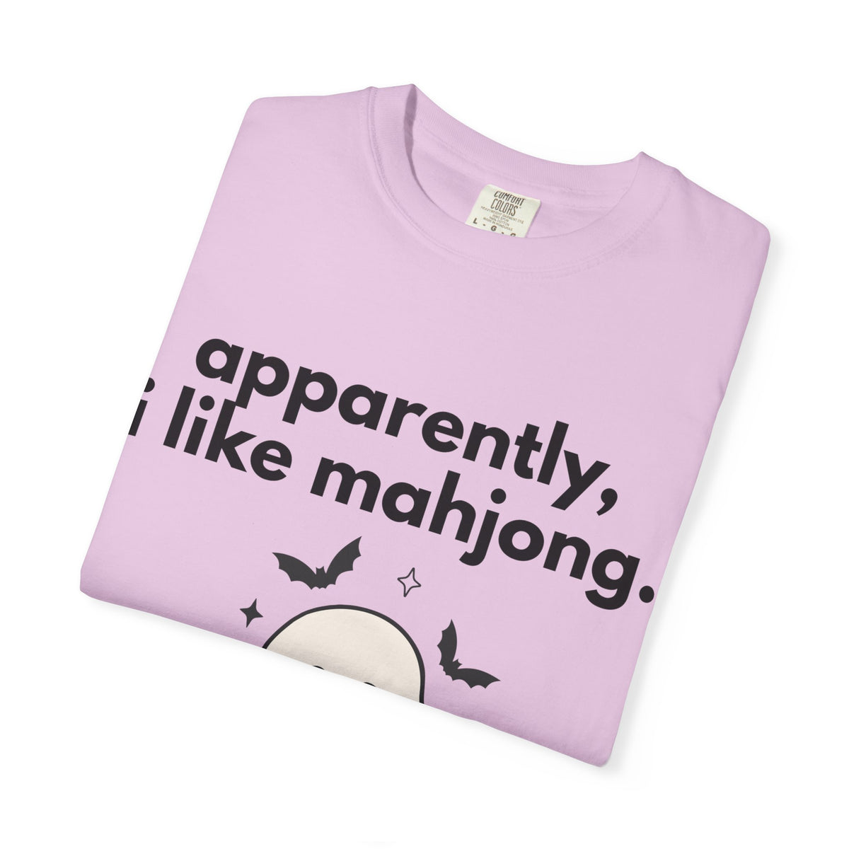 Mahjong Ghost T-Shirt — "apparently, i like mahjong." Cute Halloween Mahjong Tee