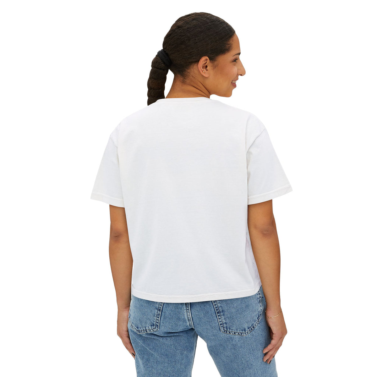 Deer Creek Mahjong Club Boxy Crop T-Shirt — Preppy Blue Mahjong Tee