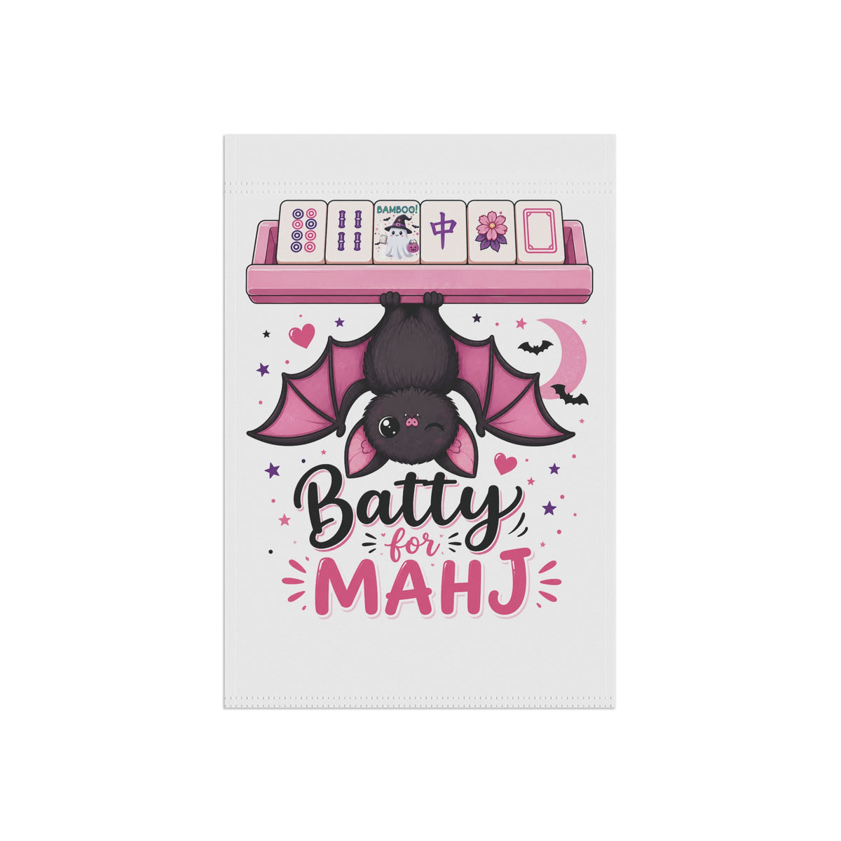 Batty for Mahj Halloween Garden Flag