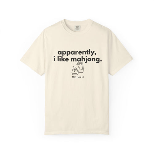 Apparently, I Like Mahjong T-Shirt — Minimalist Mahjong Tee