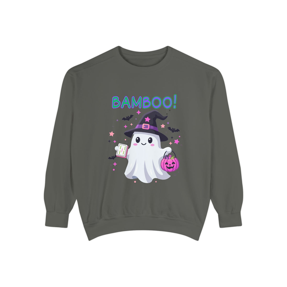"Bamboo!" Ghost Witch Halloween Mahjong Sweatshirt