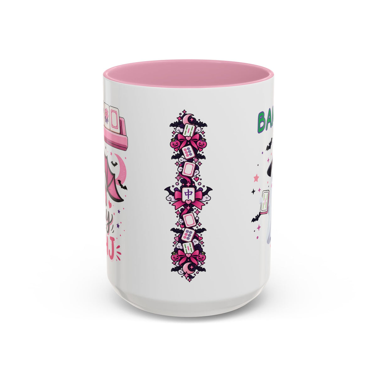 Bamboo! Cute Ghost and Bat Halloween Coffee Mug (11oz/15oz)