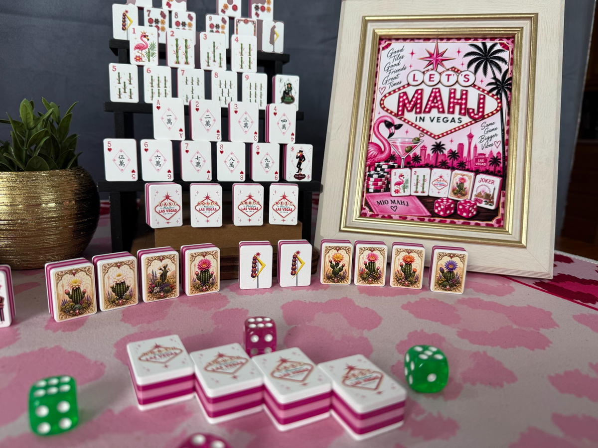 Las Vegas American Mahjong Set, Floating Casino Tiles, 160 Standard Size PETG Pieces