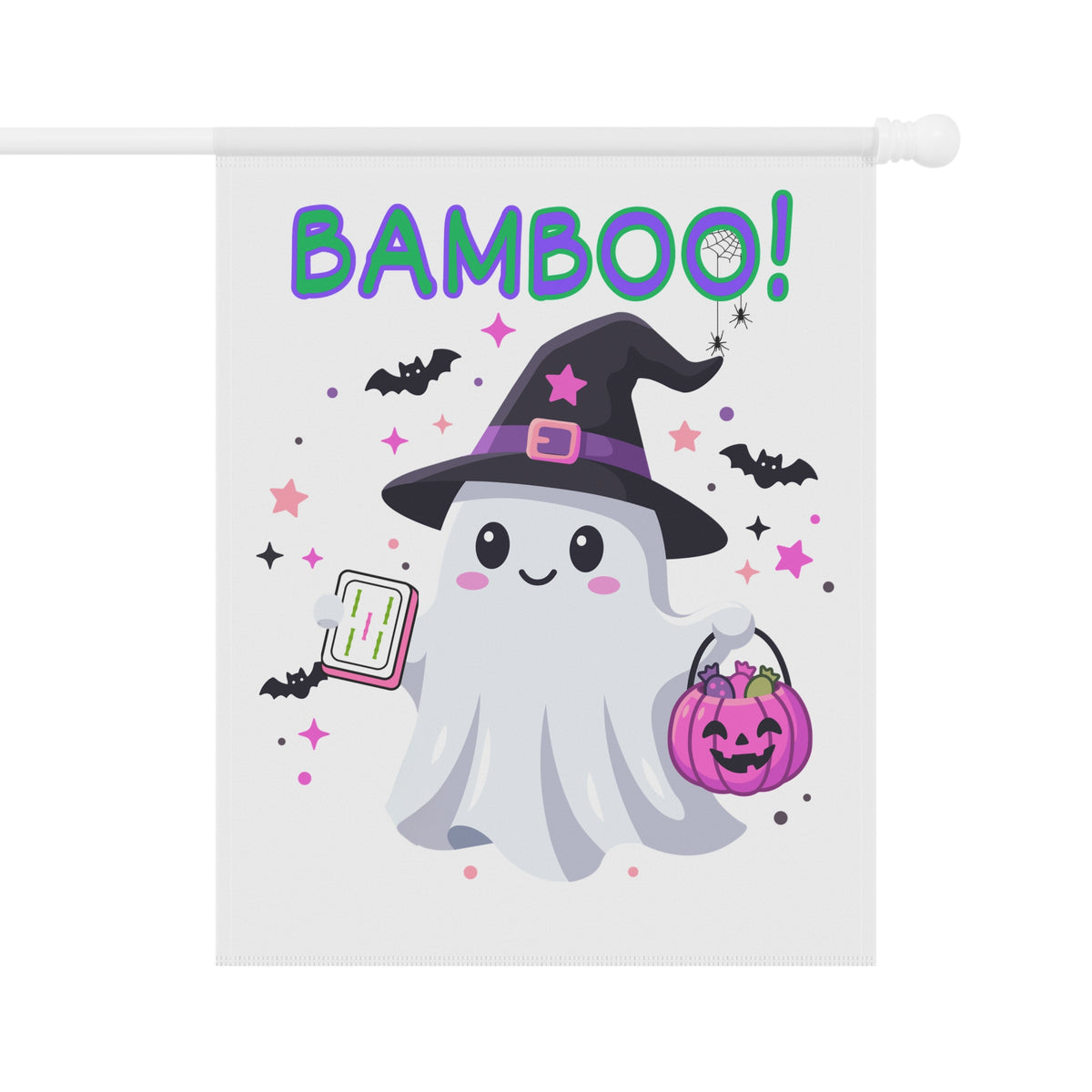 "Bamboo!" Halloween Mahjong Garden Flag