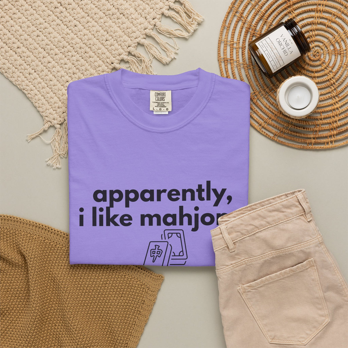 Apparently, I Like Mahjong T-Shirt — Minimalist Mahjong Tee