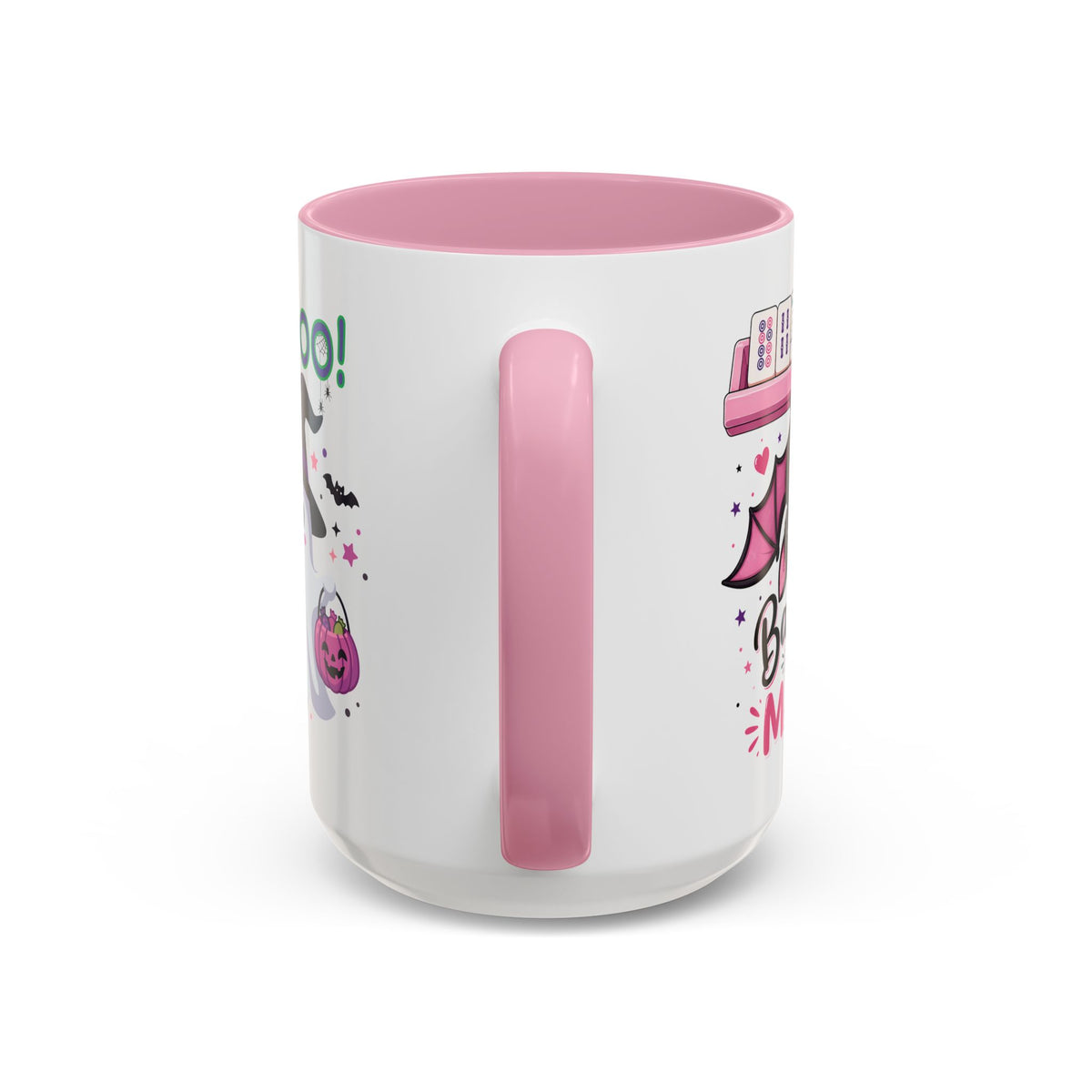 Bamboo! Cute Ghost and Bat Halloween Coffee Mug (11oz/15oz)