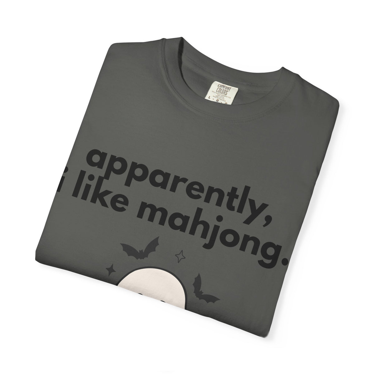 Mahjong Ghost T-Shirt — "apparently, i like mahjong." Cute Halloween Mahjong Tee