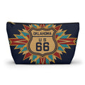 Route 66 Oklahoma Accessory Pouch — Southwestern Boho Mahjong Tile Bag