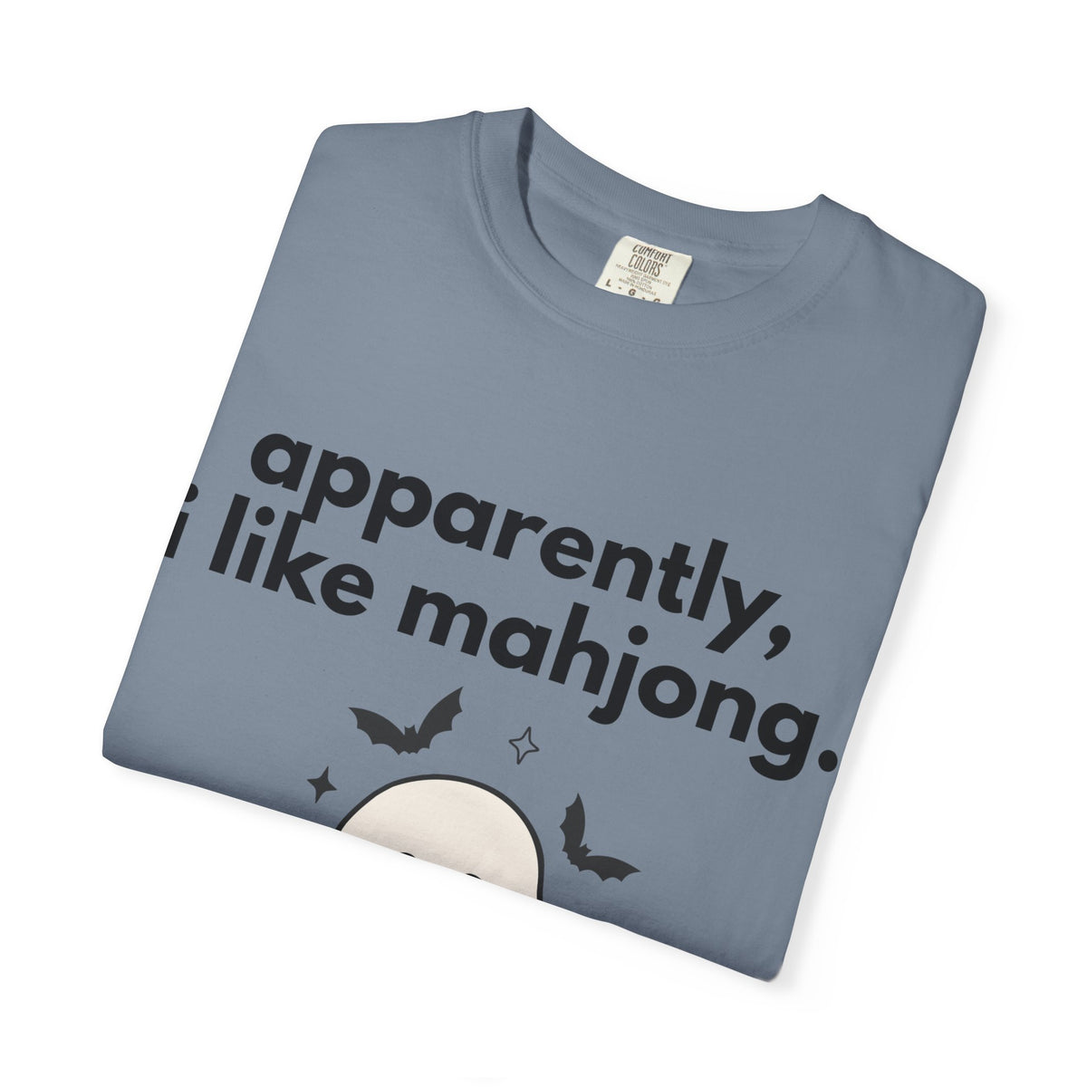 Mahjong Ghost T-Shirt — "apparently, i like mahjong." Cute Halloween Mahjong Tee