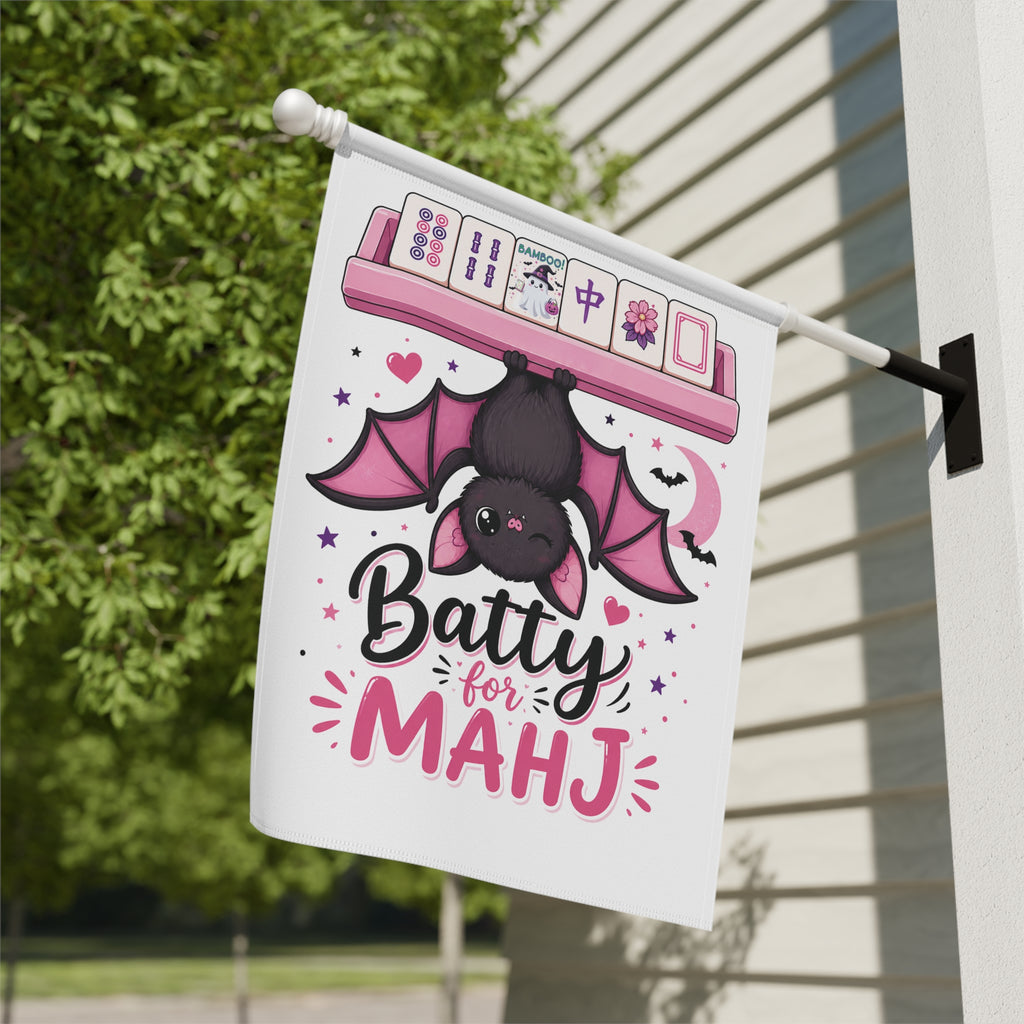 Batty for Mahj Halloween Garden Flag