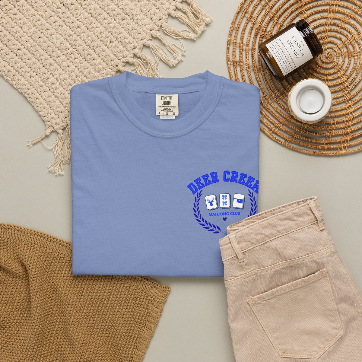 Mahjong Club T-Shirt — Deer Creek Mahjong Club Crest Tee