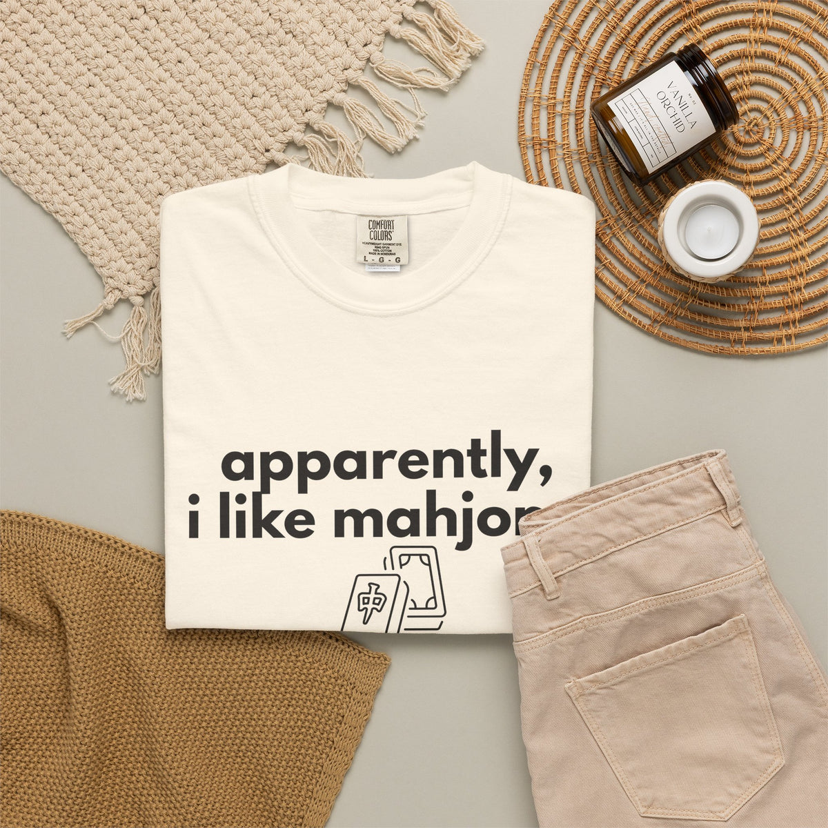 Apparently, I Like Mahjong T-Shirt — Minimalist Mahjong Tee
