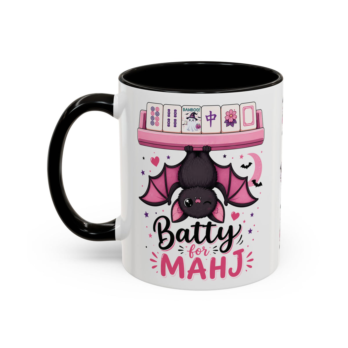 Bamboo! Cute Ghost and Bat Halloween Coffee Mug (11oz/15oz)