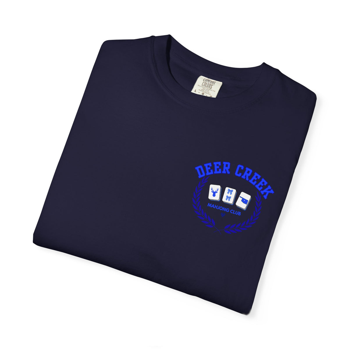 Mahjong Club T-Shirt — Deer Creek Mahjong Club Crest Tee
