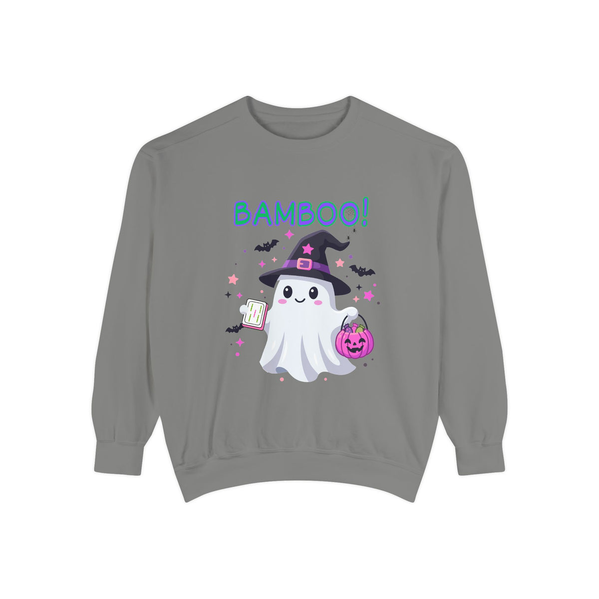 "Bamboo!" Ghost Witch Halloween Mahjong Sweatshirt