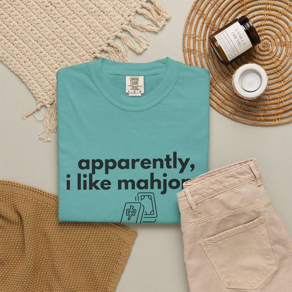 Apparently, I Like Mahjong T-Shirt — Minimalist Mahjong Tee