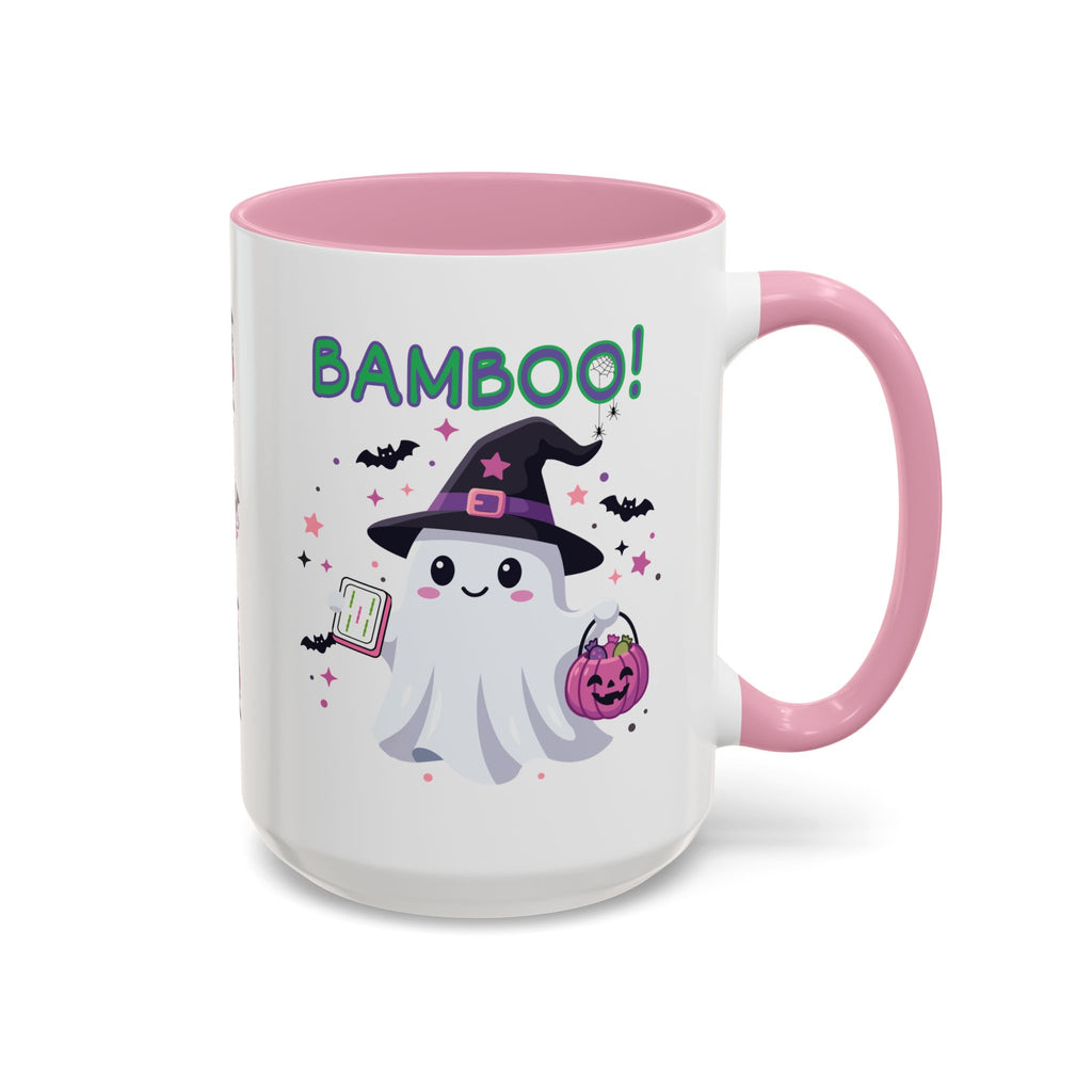 Bamboo! Cute Ghost and Bat Halloween Coffee Mug (11oz/15oz)