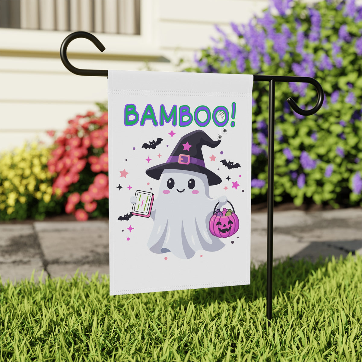 "Bamboo!" Halloween Mahjong Garden Flag