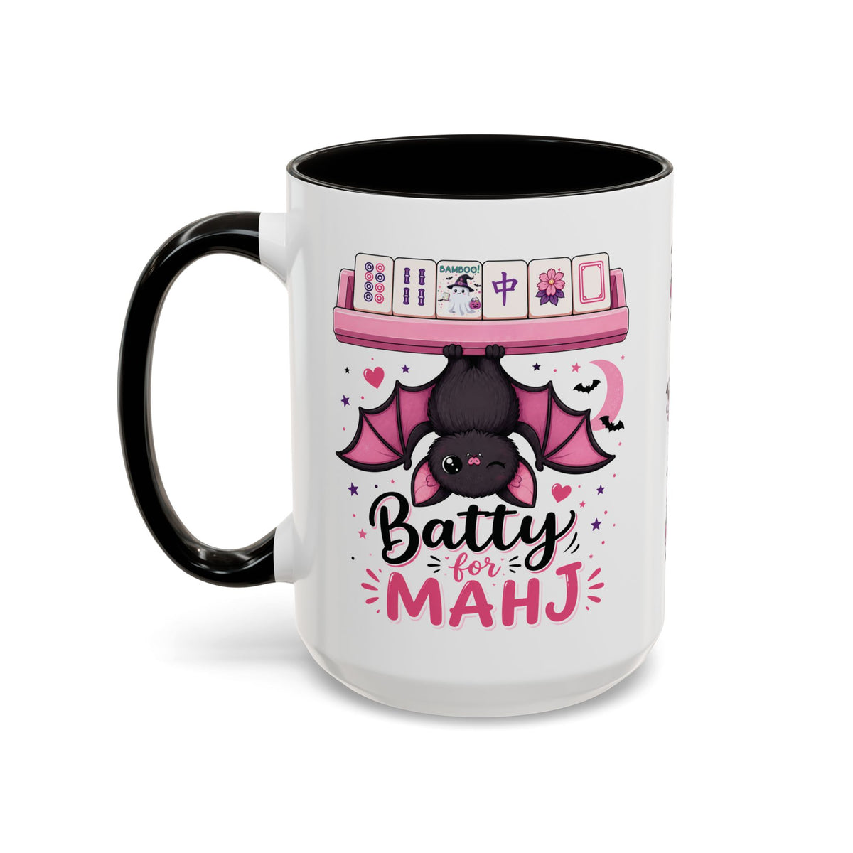 Bamboo! Cute Ghost and Bat Halloween Coffee Mug (11oz/15oz)