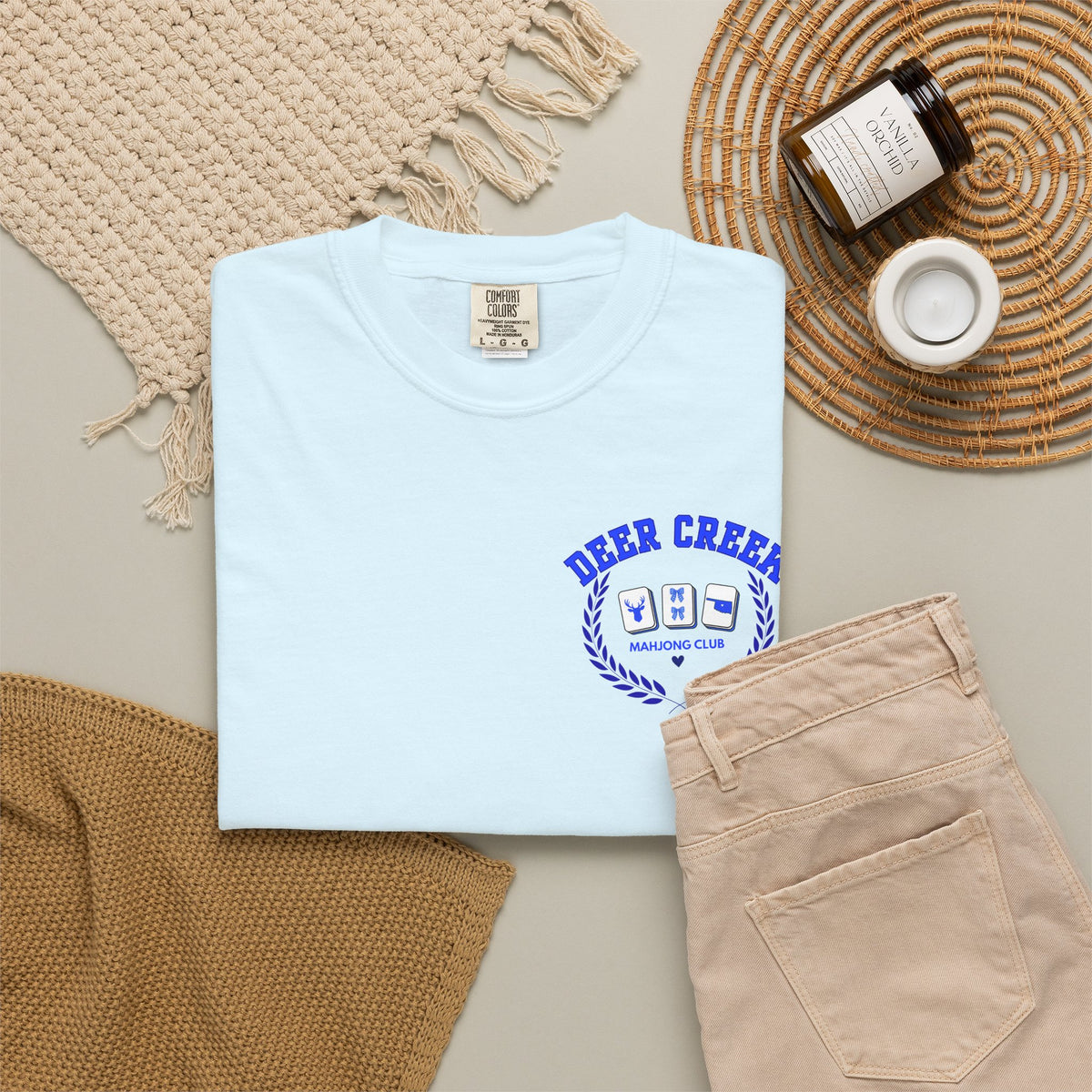 Mahjong Club T-Shirt — Deer Creek Mahjong Club Crest Tee