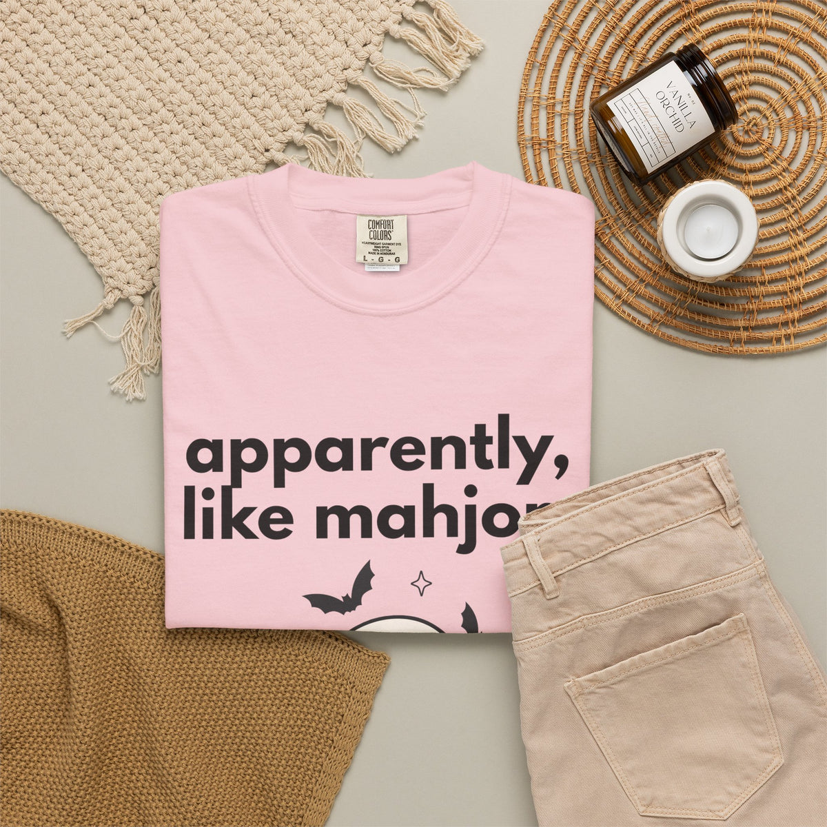 Mahjong Ghost T-Shirt — "apparently, i like mahjong." Cute Halloween Mahjong Tee