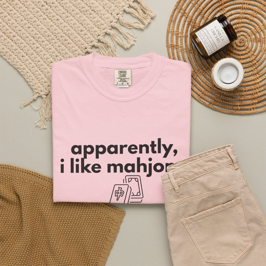 Apparently, I Like Mahjong T-Shirt — Minimalist Mahjong Tee